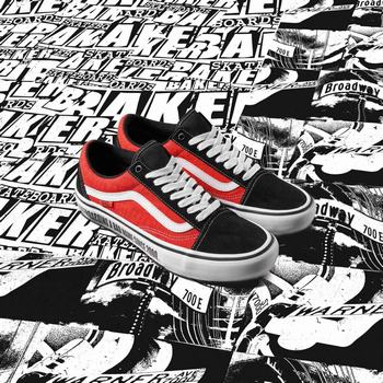 Vans x Baker Old Skool Pro - Miesten Tennarit - Mustat/Valkoinen/Punainen